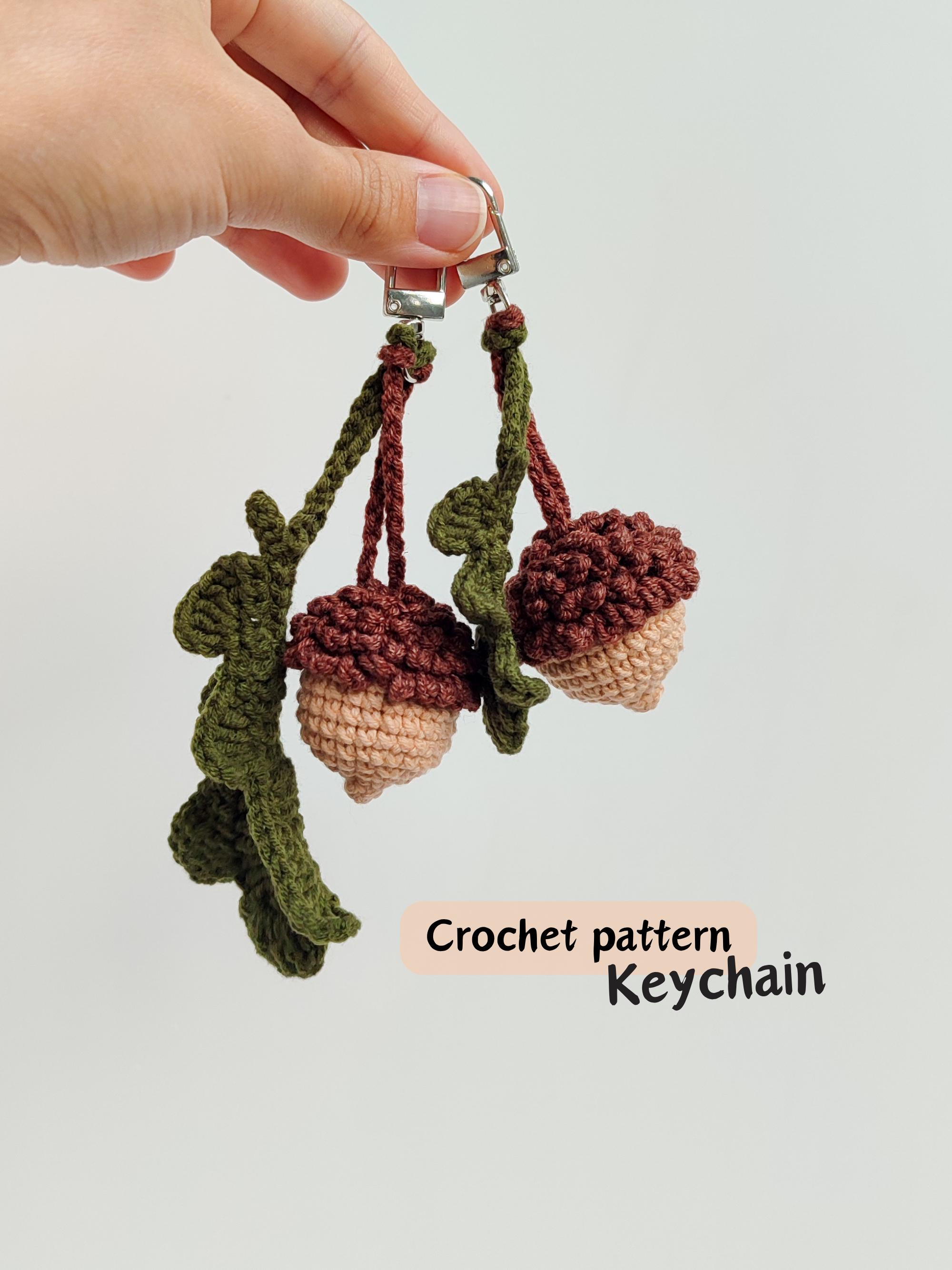 Easy Little Acorn Keychain Pattern Amigurumi Tutorial