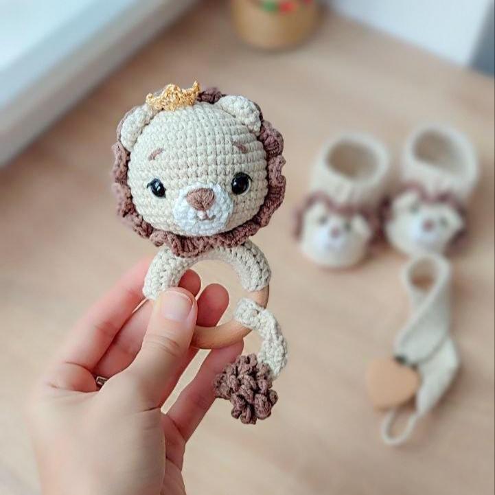 Amigurumi Lion Rattle Crochet PDF Pattern | Safari Animal Toy - Etsy