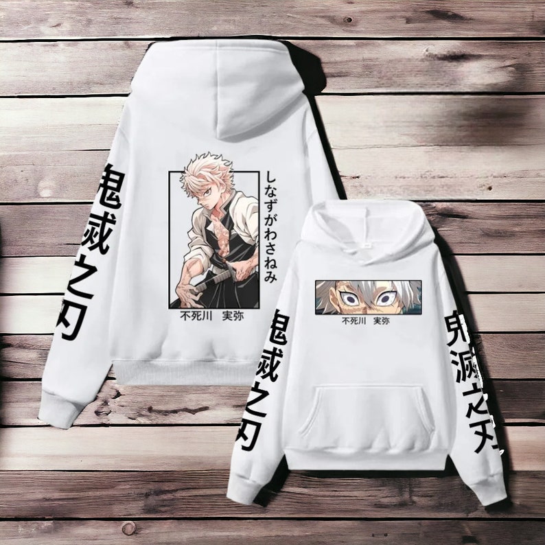 Shinazugawa Sanemi Demon Slayer Cross Shoulder Shirt with Green and Black Grid Style Design TS04