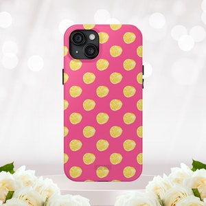 Personalized Pink Fruit Lemon Phone Case for iPhone 16 15 14 13 12 Pro Max Plus Mini Samsung Galaxy S24 S23 Ultra Google Pixel 9 Customized