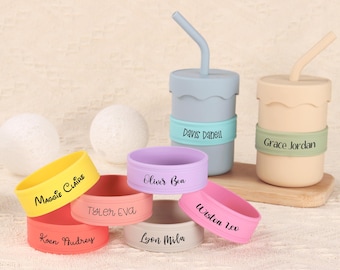 Personalized Silicone Bottle Band: Custom Engraved Cup Label