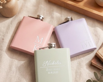Engraved Metal Flask: Personalized Groomsmen Gift