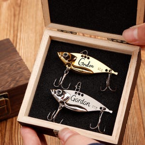 Custom Metal Fishhook with Name,Silver Gold Fishing,Fishing Lover Gift,Nautical Fishhook Pendant,Custom Father&#39;s Day Gift,Gift for Dad