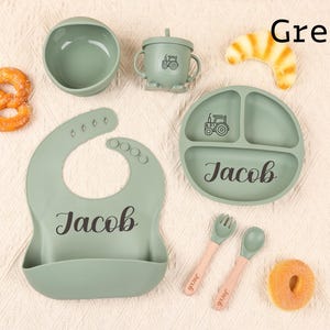 パーソナライズされた刻印入りベビーダイニングセット、幼児用食事、カスタム名入れボウルプレート、子供用離乳食セット、1歳の誕生日プレゼント、名前入り食事セット