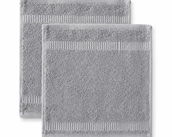 Cotton 2 Pack Heavyweight Face Cloths With Personalised Embroidery. 4 Colours Available