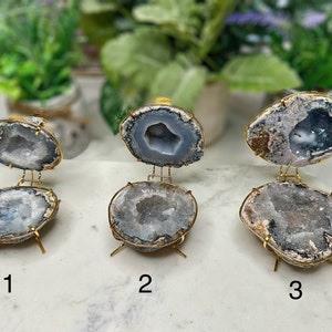 Stunning Geode Ring Box Filled With Druzy