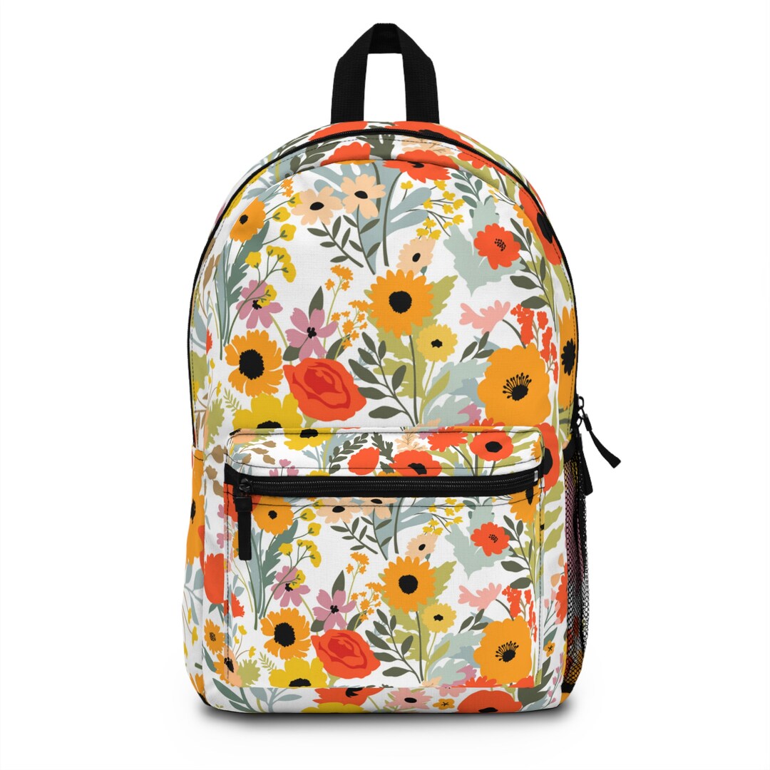 Backpack Flowers Etsy