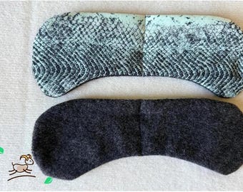 Eco-Friendly Weighted Eye Mask for Relax, Anti Stress, Handmade Luxurious Cashmere and Silk, Cashmere Cutie Chillable Adjustable Sleep Mask