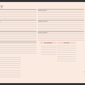 2024 Monthly Planner - Peach Blossom Edition - Etsy