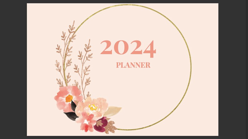 2024 Monthly Planner - Peach Blossom Edition - Etsy