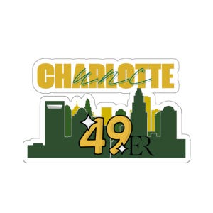 Naklejka na laptopa UNC Charlotte 49ers, naklejka na laptopa na uczelnię zdjęcie 6