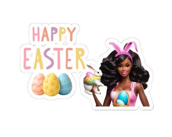 Happy Easter Barbie Bunny | Easter Holiday Sticker