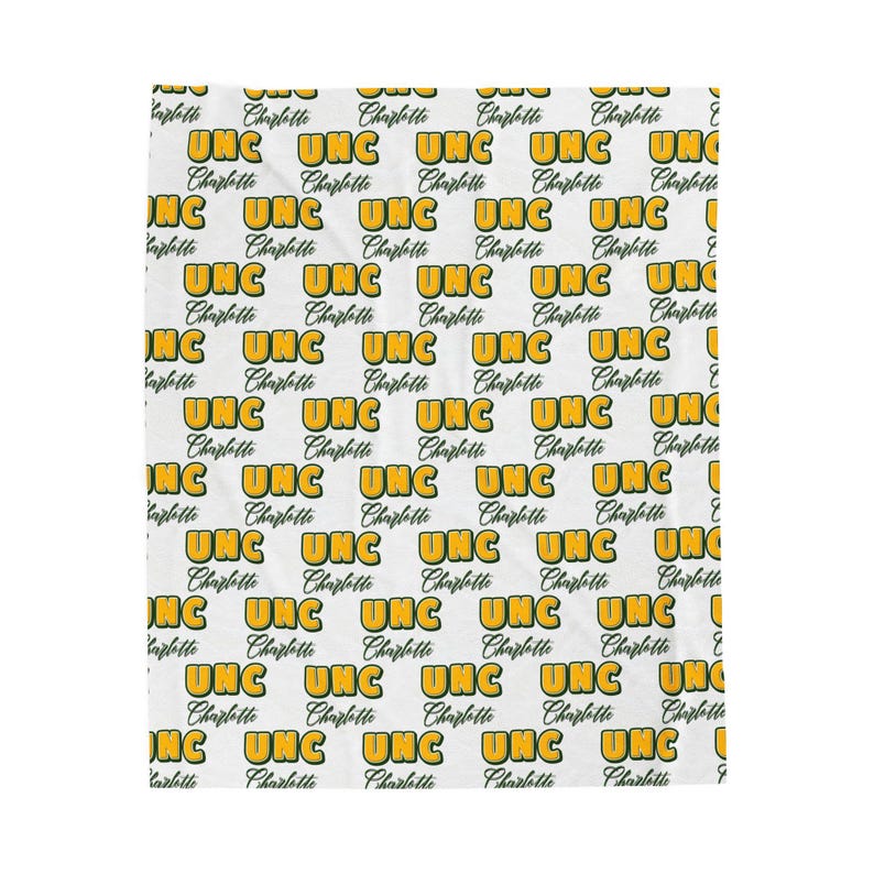 UNC Charlotte Throw Blanket: Velveteen Plush Dorm Decor image 1