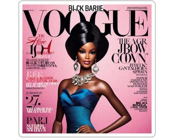Magazine Cover Black Barbie Sticker