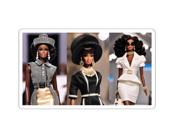 Vintage Glam Doll Trio Sticker | Fashion Doll Sticker