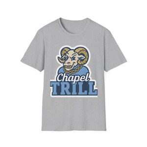 UNC Chapel Hill Chapel Trill Unisex T-Shirt, Tar Heel Fan Shirt, Softstyle Tee, College Apparel, North Carolina University, Carolina Blue image 6