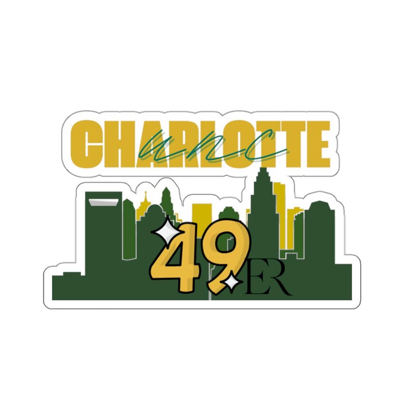 Naklejka na laptopa UNC Charlotte 49ers, naklejka na laptopa na uczelnię zdjęcie 10