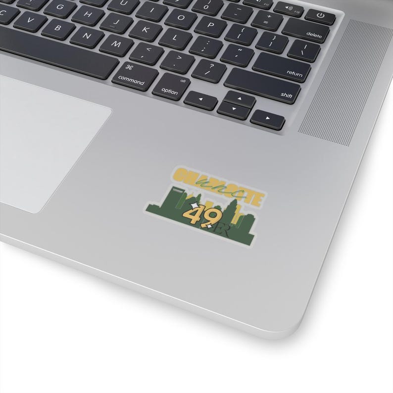 Naklejka na laptopa UNC Charlotte 49ers, naklejka na laptopa na uczelnię zdjęcie 3