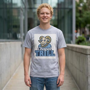 UNC Chapel Hill Chapel Trill Unisex T-Shirt, Tar Heel Fan Shirt, Softstyle Tee, College Apparel, North Carolina University, Carolina Blue image 1