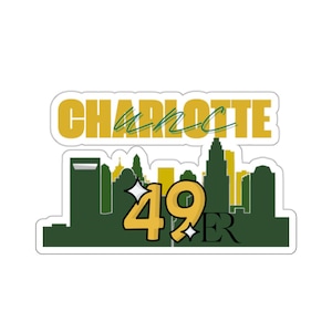 Naklejka na laptopa UNC Charlotte 49ers, naklejka na laptopa na uczelnię zdjęcie 1