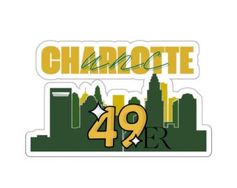 UNC Charlotte 49ers Sticker, College Laptop Decal