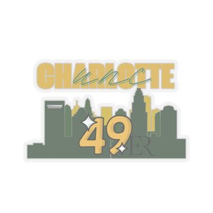 Naklejka na laptopa UNC Charlotte 49ers, naklejka na laptopa na uczelnię zdjęcie 5