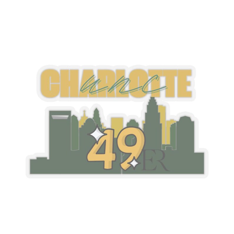 Naklejka na laptopa UNC Charlotte 49ers, naklejka na laptopa na uczelnię zdjęcie 5