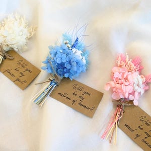 Pedido de madrinha, Você quer ser minha madrinha, Presente para pedido de madrinha, Flores secas, Mini pedido de madrinha, Festa de casamento