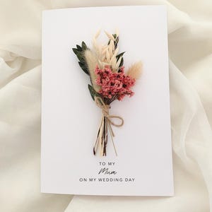 Mum Wedding Card,  To My Mum Dad Card on my Wedding Day Card, Parents card for wedding day, Wedding card for mum dad on wedding day