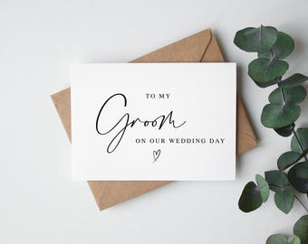 À mon futur mari le jour de notre mariage, Carte de mariage pour mari, Carte de futur mari, Cadeau de la mariée, Carte pour le marié le jour du mariage