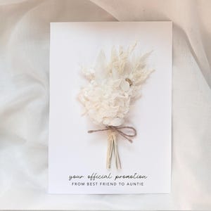 Pregnancy Announcement Card, Your Official Promotion Notice From Best Friend To Auntie, Baby reveal, Baby Announcement Card to Auntie