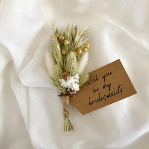 Pedido de madrinha, Você quer ser minha madrinha, Presente para pedido de madrinha, Flores secas, Mini pedido de madrinha, Festa de casamento