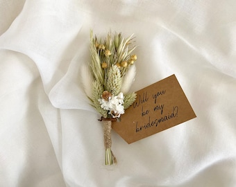 Bridesmaid proposal, Will you be my bridesmaid, Bridesmaid proposal gift, Dried flower, Mini bridesmaid proposal, Bridal Party