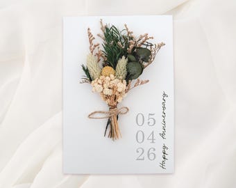 Personalised Happy Anniversary Card, Custom Date, Romantic Anniversary Card for Him or Her, Keepsake Card, Happy Anniversary card for wife
