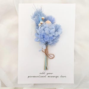 Personnalisé, carte personnalisée, joyeux anniversaire, merci, carte de voeux personnalisée cadeau posey fleurs séchées, Entièrement personnalisable