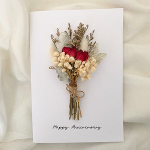 Carte joyeux anniversaire, carte joyeux premier anniversaire, carte d'anniversaire fleur, carte d'anniversaire pour l'heureux couple, anniversaire de mariage