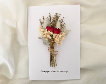 Happy Anniversary Card, Happy First Anniversary Card, Flower Anniversary Card, Anniversary Card For The Happy Couple, Wedding Anniversary