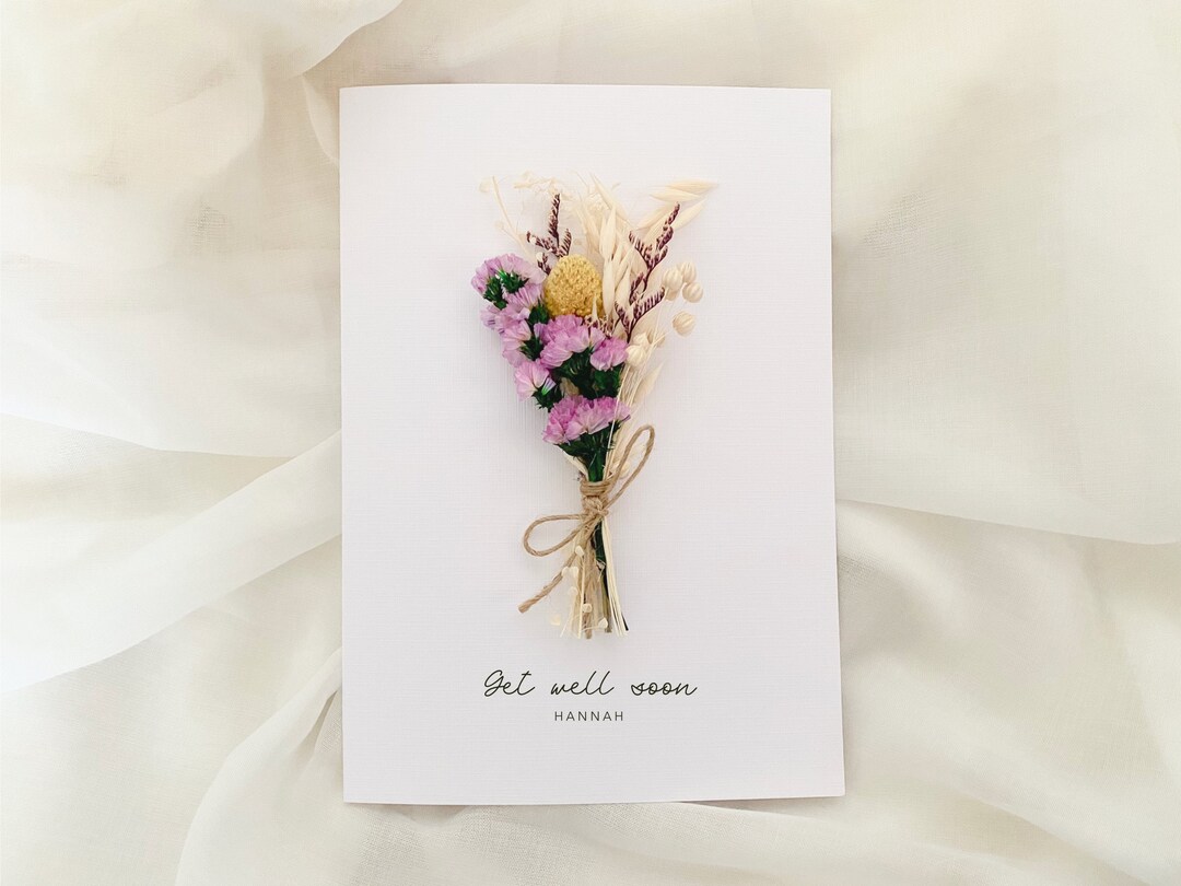 Personalised Get Well Soon Card Thinking of You, Sending Love and ...
