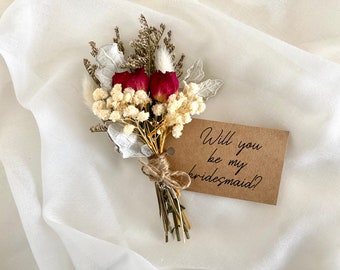 Bridesmaid proposal, Will you be my bridesmaid, Bridesmaid proposal gift, Dried flower, Mini bridesmaid proposal, Bridal Party