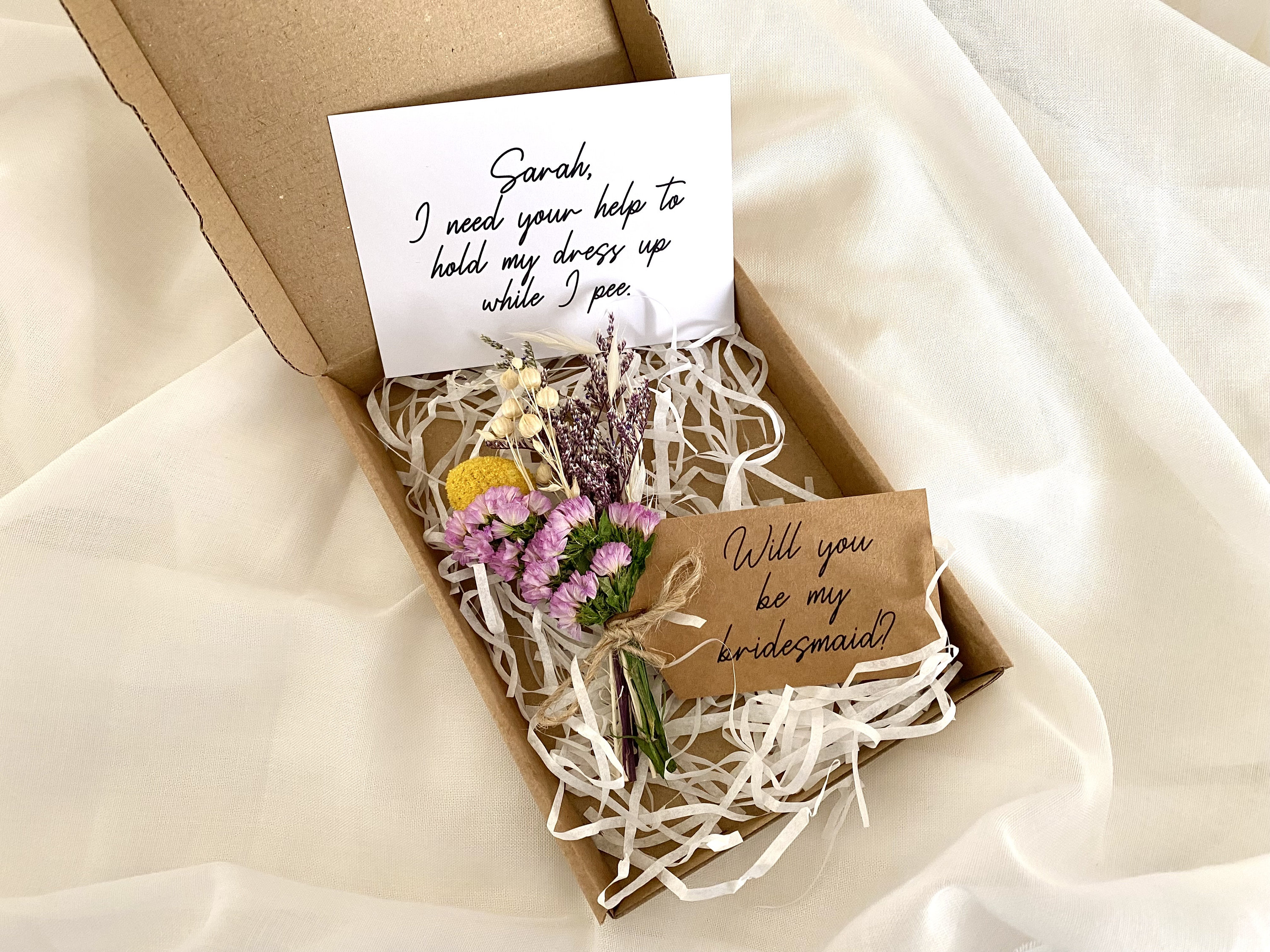 Bridesmaid proposal, Will you be my bridesmaid, Bridesmaid proposal gift, Dried flower, Mini bridesmaid proposal, Bridal Party