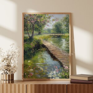 Claude Monet Moody Garden Wall Art Print Summer Landscape Pond Decor ...