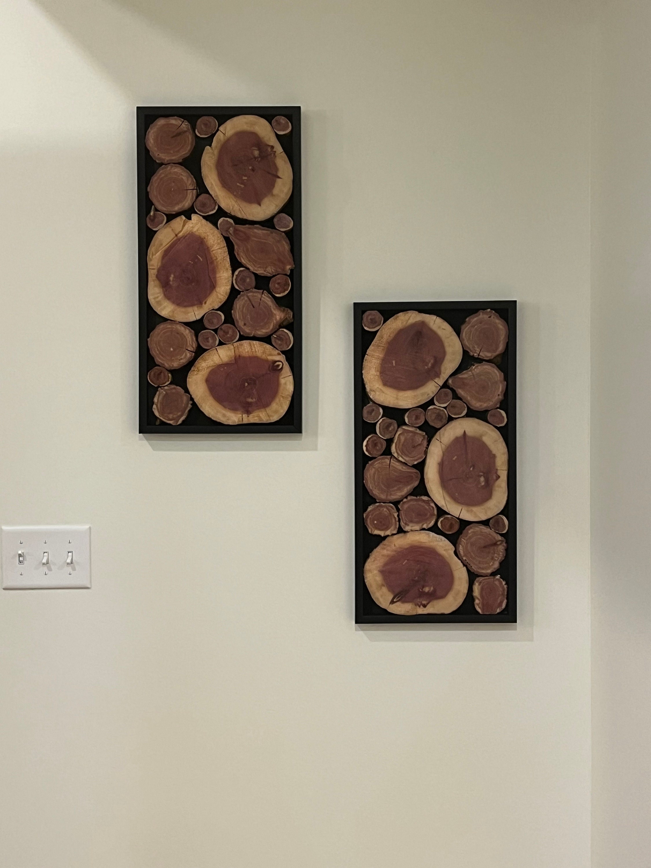 Reclaimed Wood Wall Art, Wood Decor, Tree Slices Wall Art - Etsy