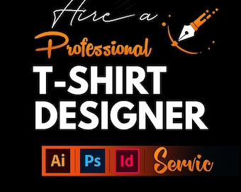 Custom T-shirtontwerpservice, custom digitaal shirtontwerp op basis van jouw idee, custom graphics voor POD, merchandise of kleding, custom digitale ontwerpen