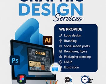 Professional Graphics design Service, Custom logo design Service, Custom Graphics, Custom images, Custom vectors, Social media designs