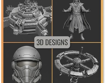 Individueller 3D-Modellierungsservice, 3D-Druckdesign, STL-Datei, Produktprototyp, Charakterfigur, CAD-Modell, druckfertiges digitales Design