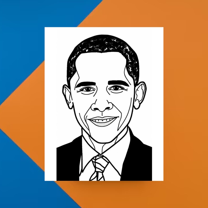 America President Coloring Book Educational Patriotic Activity for Kids