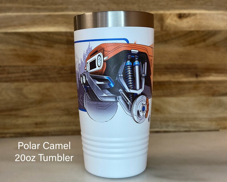 Suspension Automotive Artwork Printed on 20oz YETI Rambler Tumbler or 20oz Polar Camel Tumbler Polar Camel 20oz