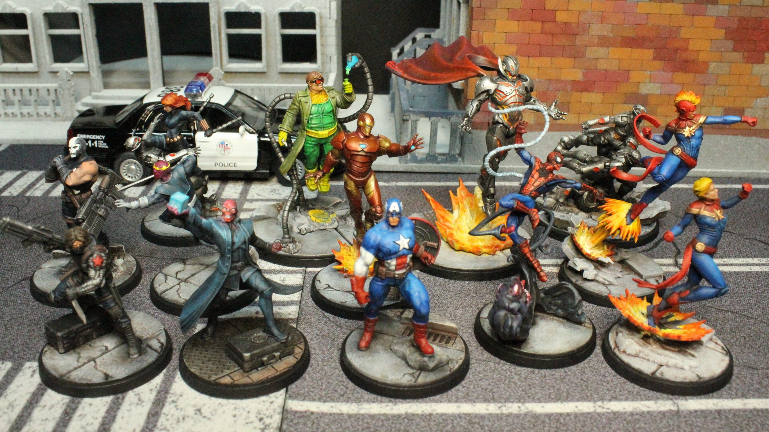 Commission Painted Earth's Mightiest Core Set for Marvel Crisis