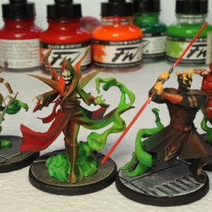 Commission Painted Star Wars Shatterpoint Witches of Dathomir -- Four Painted Miniatures