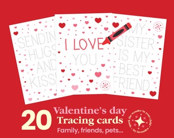 Traccia ed esprimi amore: 20 biglietti di San Valentino personalizzati per tutti (madre, padre, fratelli, animali domestici, insegnante, amici)